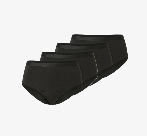 Schiesser 4ER PACK SECRET CARE - Menstruatie-ondergoed - schwarz